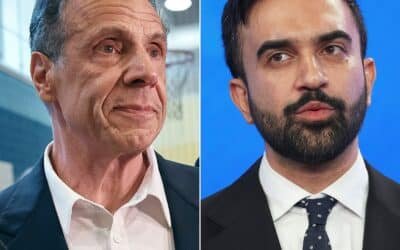 Photo: New York Mayor candidate, Andrew Cuomo in New York City, June 24, 2025 and the mayor's candidate Zohran Mamdani in New York City, June 4, 2025.