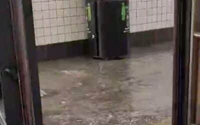 Sudden floods impact the transport of New York City when storms reach northeastern