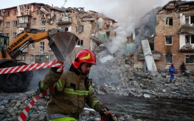 Photo: Consequences of a Russian missile and drone attack on kyiv in Kyiv