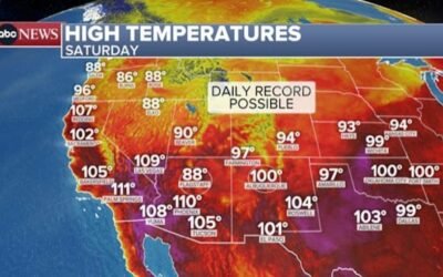 Photo: High temperature map