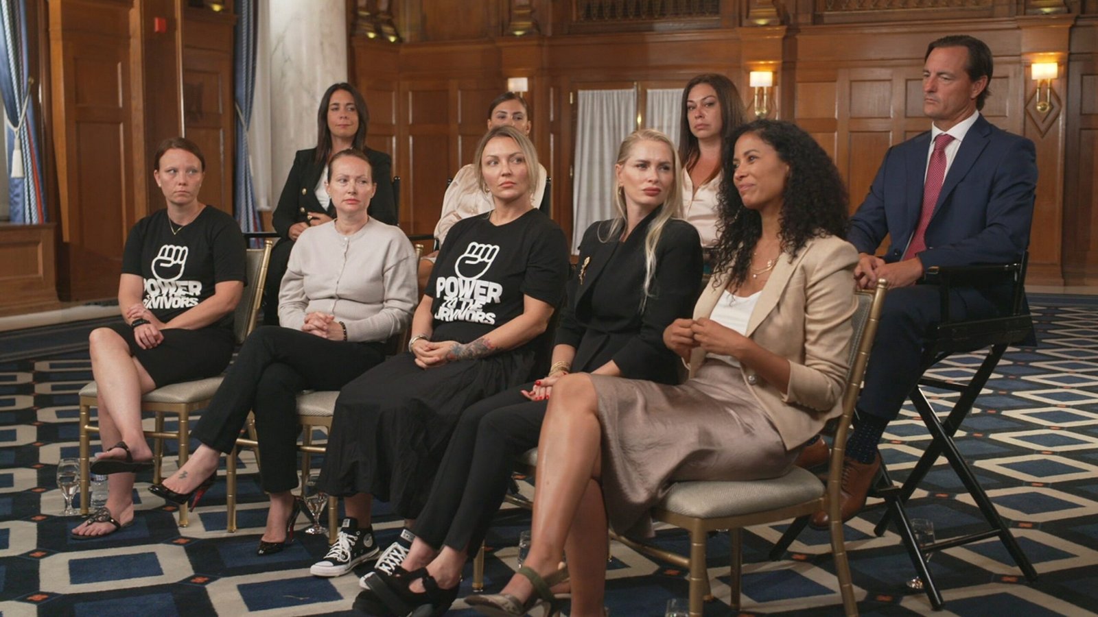 Photo: Linsey Davis of ABC News Interviews of Jeffrey Epstein Survivors.